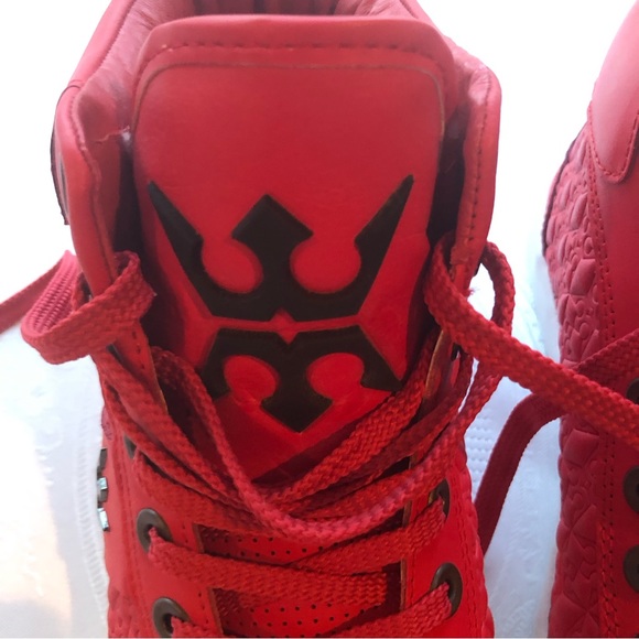 Miggy Vintage Red High-Top Sneakers Men’s Size 9 Lace-Up Life-Style Casual Shoes - Picture 10 of 16